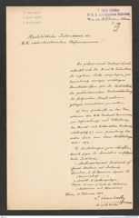 k.k. naturhistorisches Hofmuseum, Intendanzakten 1885-1896 (Hauer), Aktenzahl Z.109/1890, Seite 1